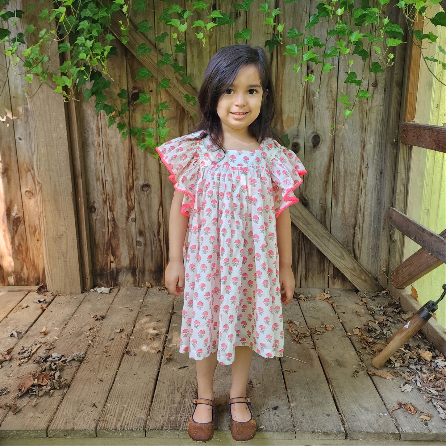 RIA DRESS_ PINK ASTER PRINT