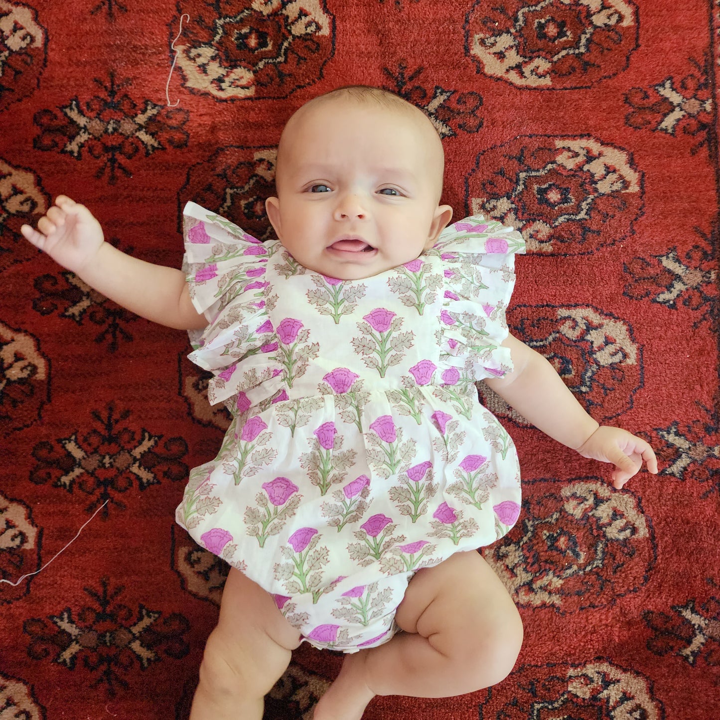 IVY ROMPER_LILAC BUTTA PRINT