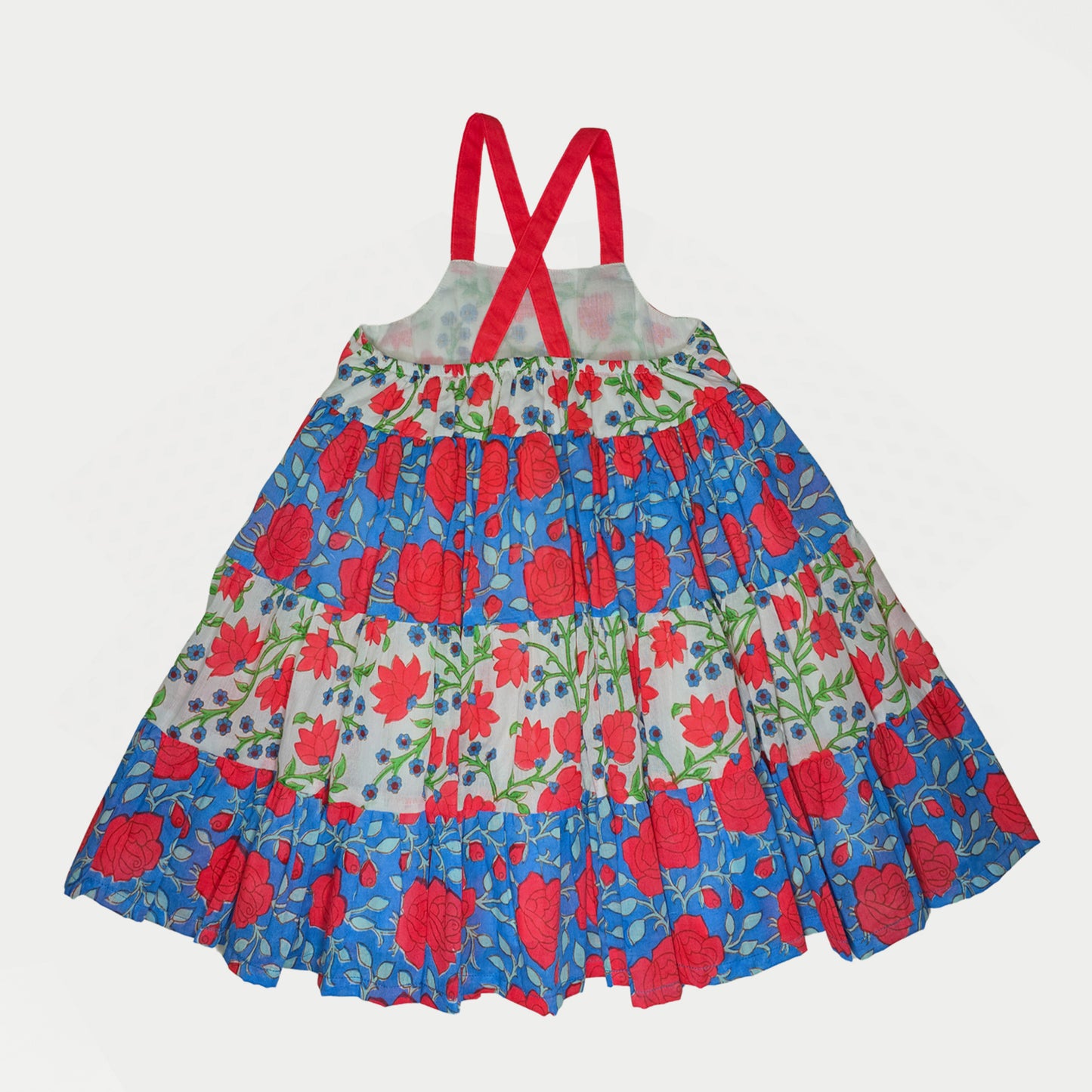 Emma_Blue orange multi floral print