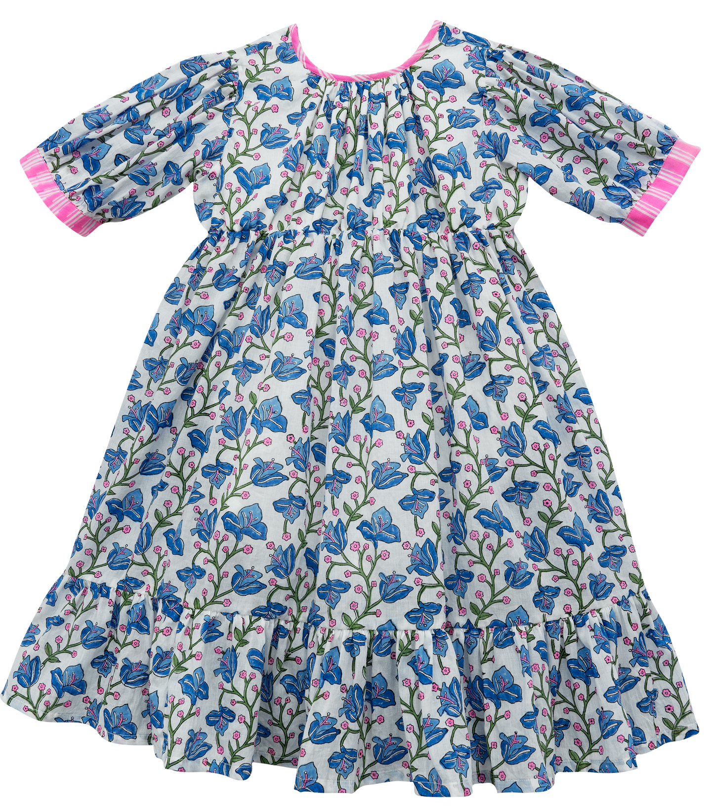 ARYA_BLUE BOUGAINVILLEA PRINT