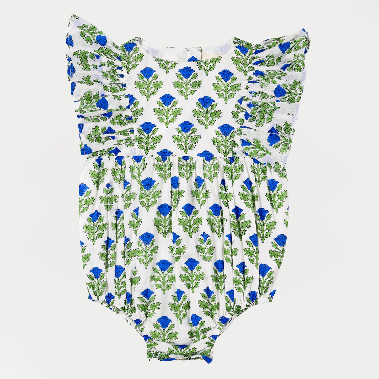 IVY ROMPER_BLUE BUTTA PRINT