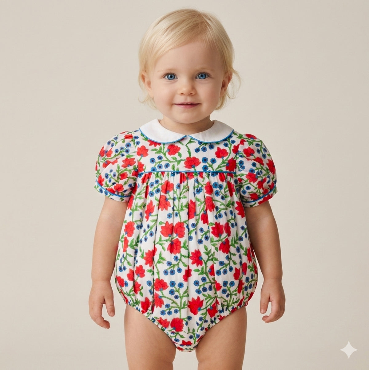 Solana romper_ Orange Cosmos