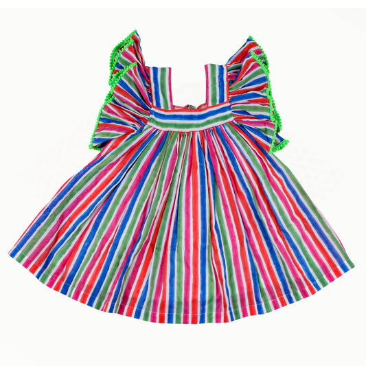 RIA DRESS_ MULTI STRIPE