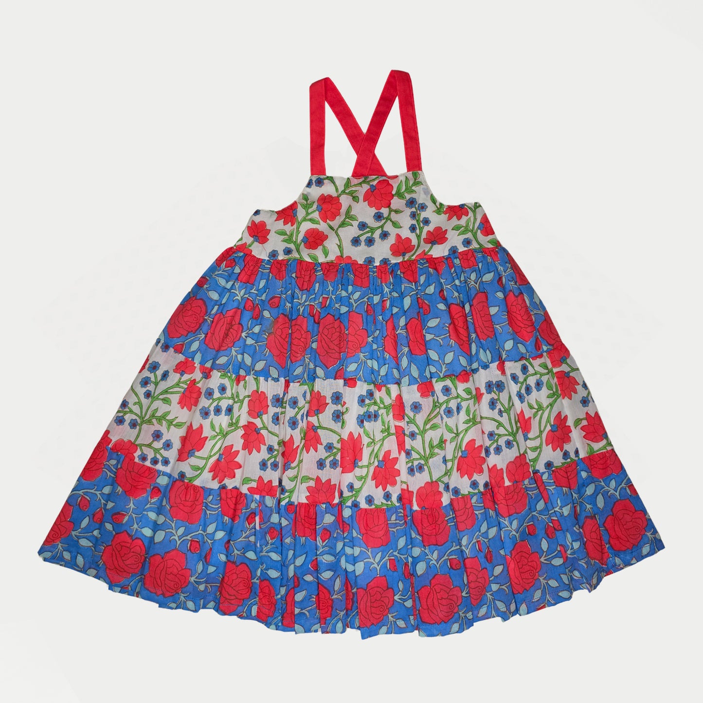 Emma_Blue orange multi floral print
