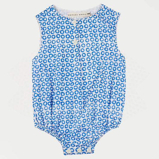 UNISEX BUBBLE _ BLUE CIRCLE PRINT