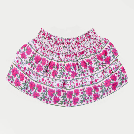VEERA SKIRT _ FUCHSIA BORDER
